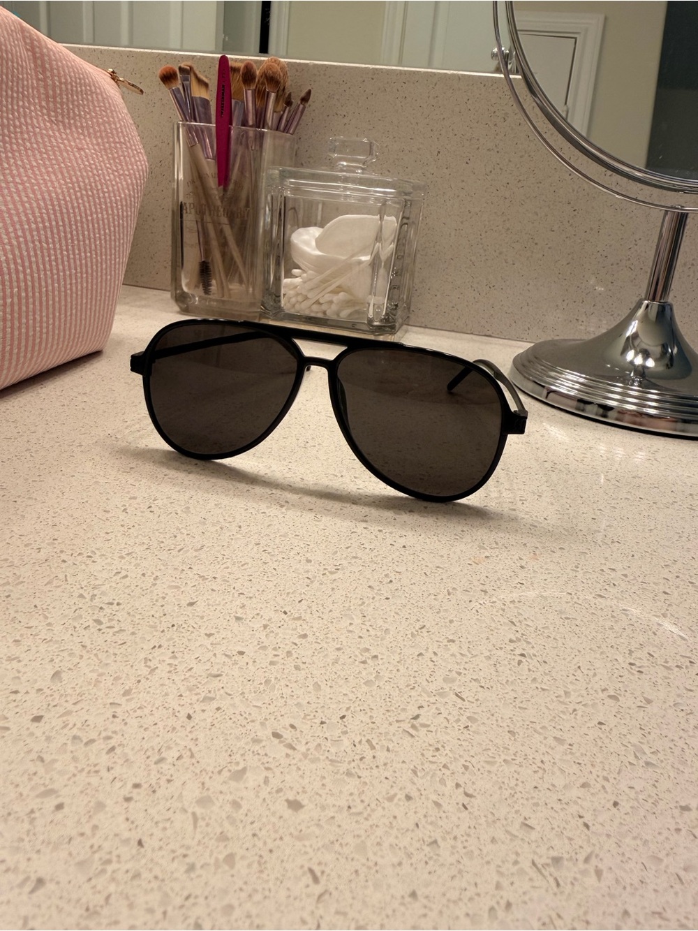 SAINT LAURENT Aviator Sunglasses - Black Frame with Brown Lenses SL228 style - Picture 6 of 9